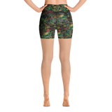 Midnight Mushrooms Yoga Shorts