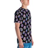 Black Crystal Cluster Masc Style T-shirt