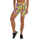 Disco Squares Yoga Shorts