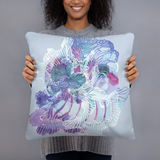 Blooming Organism Square Pillow