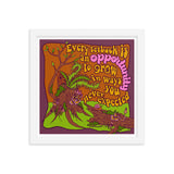 Opportunity to Grow Retro Framed Print