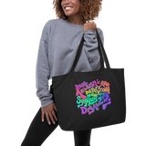 Ableism Rainbow Letters Large organic tote bag