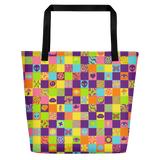 Disco Squares Beach Bag