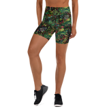 Midnight Mushrooms Yoga Shorts