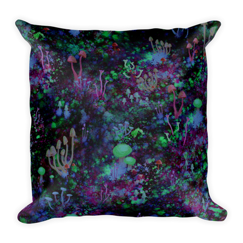 Space Shrooms Square Pillow