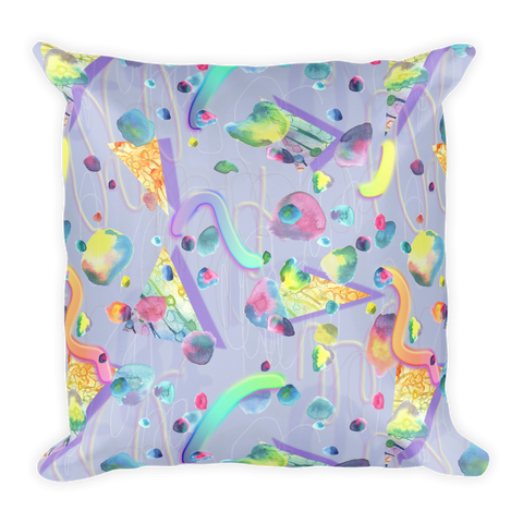 Squiggle Stones Square Pillow