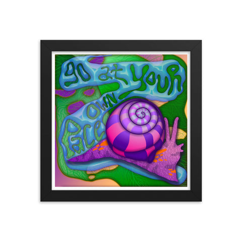 Go At Your Own Pace Framed Print
