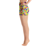 Disco Squares Yoga Shorts