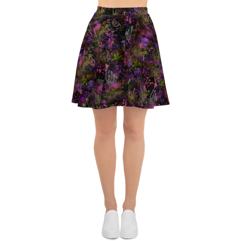 Sunset Shrooms Skater Skirt