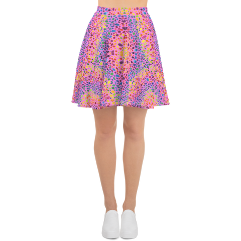 Rainbow Stoned Skater Skirt