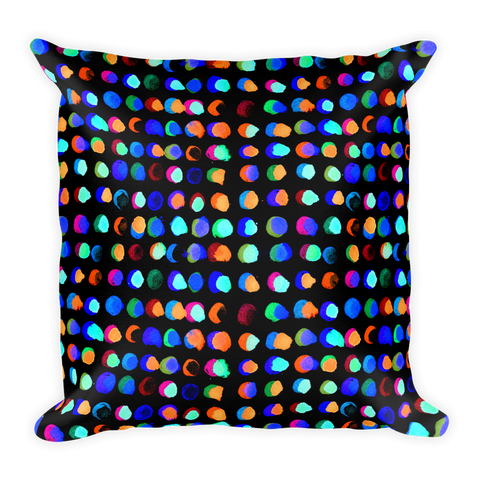 Inverted Ink Spots Square Pillow