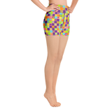 Disco Squares Yoga Shorts