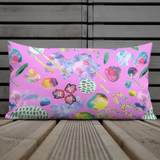 Bubblegum Garden Rectangular Pillow
