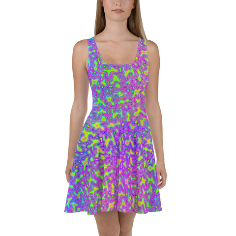 Psychedelic Mess Skater Dress