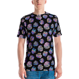 Black Crystal Cluster Masc Style T-shirt