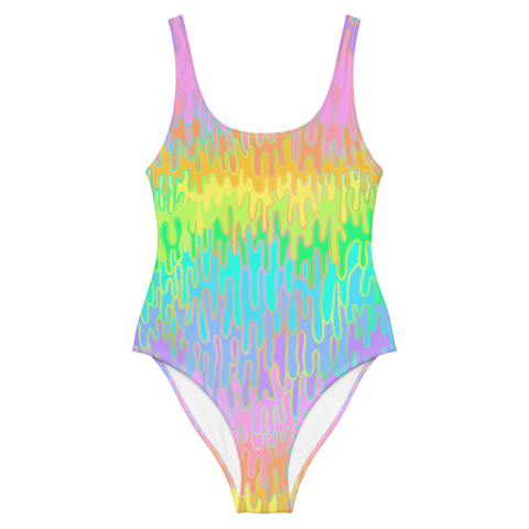 Rainbow Melt One-Piece Swimsuit